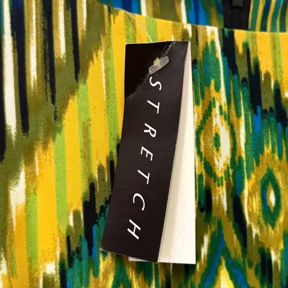 Alyx Limited Green Blue Abstract Print Mini Dress NWT Size 14 - Picture 4 of 7